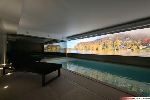 Piscine - Mur imprimé