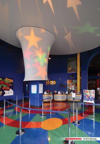 Projections lumineuses sur toile Barrisol