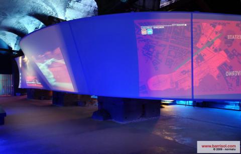 Projections lumineuses sur toiles Barrisol