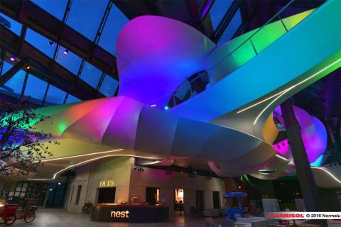 Nestlé - projections lumineuses sur toiles Barrisol