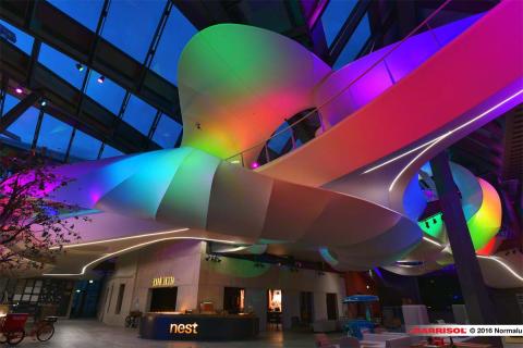 Nestlé - projections lumineuses sur toiles Barrisol