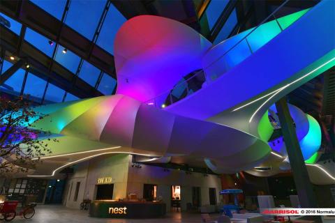 Nestlé - projections lumineuses sur toiles Barrisol