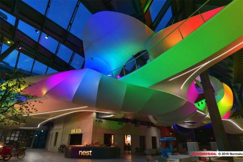 Nestlé - projections lumineuses sur toiles Barrisol