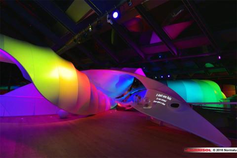 Nestlé - projections lumineuses sur toiles Barrisol