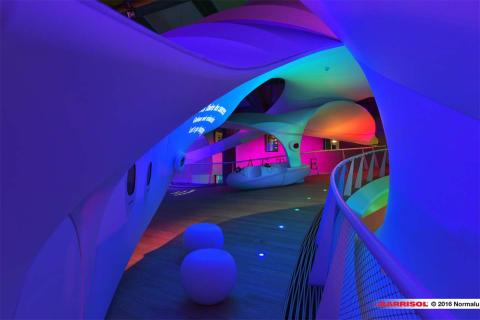 Nestlé - projections lumineuses sur toiles Barrisol