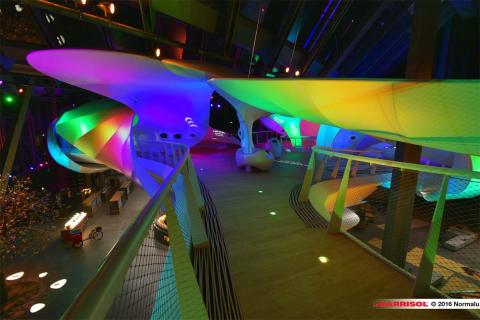 Nestlé - projections lumineuses sur toiles Barrisol