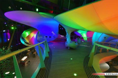 Nestlé - projections lumineuses sur toiles Barrisol