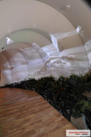 Projections lumineuses sur toile Barrisol