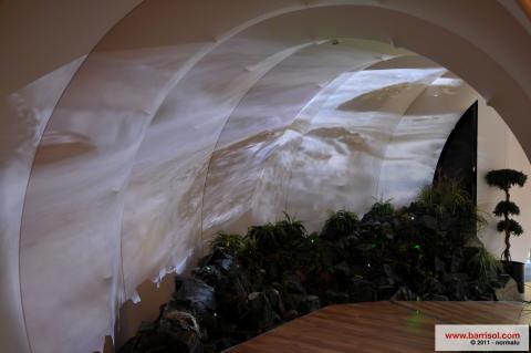 Projections lumineuses sur toile Barrisol
