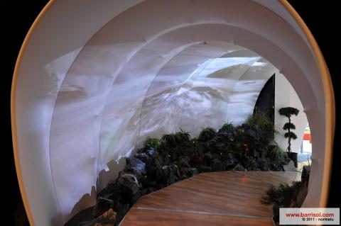 Projections lumineuses sur toile Barrisol