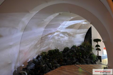 Projections lumineuses sur toile Barrisol