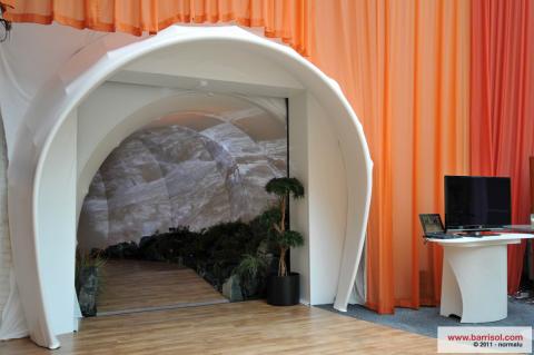 Projections lumineuses sur toile Barrisol