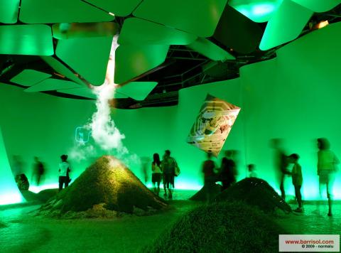 Projections lumineuses sur toile Barrisol