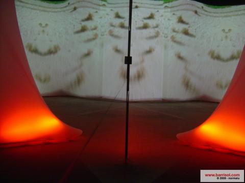 Projections lumineuses sur toile Barrisol
