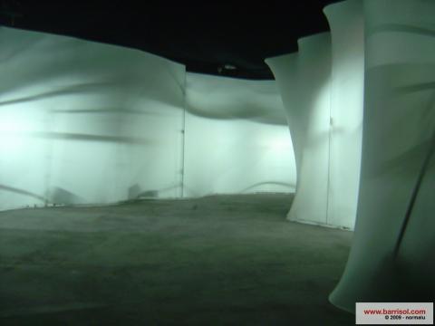 Projections lumineuses sur toile Barrisol