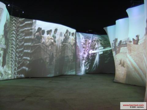 Projections lumineuses sur toile Barrisol