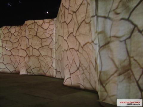 Projections lumineuses sur toile Barrisol