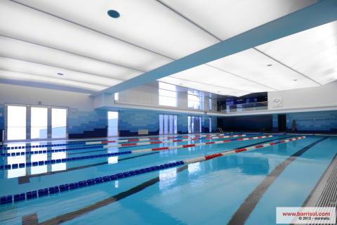 Plafond tendu lumineux Barrisol - espace piscine