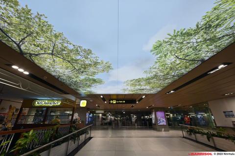 Plafond lumineux Barrisol Lumière - Changi Airport