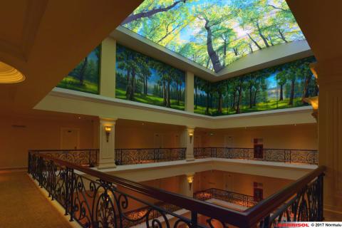 Plafond Barrisol Lumière imprimé thématique forêts