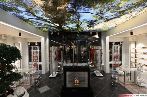 Plafond lumineux Barrisol Lumière imprimé - thème arbres