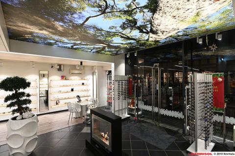 Plafond lumineux Barrisol Lumière imprimé - thème arbres