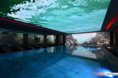 Plafond lumineux Barrisol Lumière print