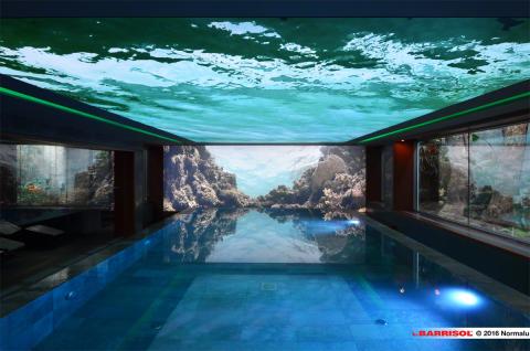 Plafond lumineux Barrisol Lumière print