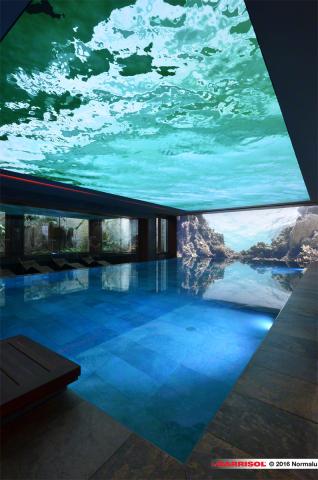 Plafond lumineux Barrisol Lumière print