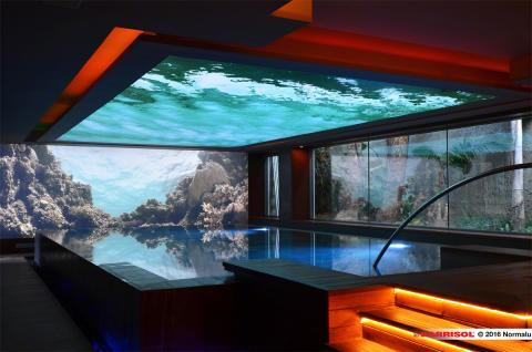 Plafond lumineux Barrisol Lumière print