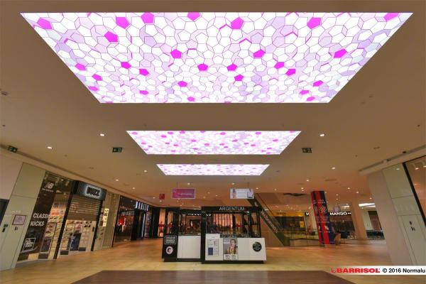 Mall of Split - Plafonds Barrisol Lumière imprimés