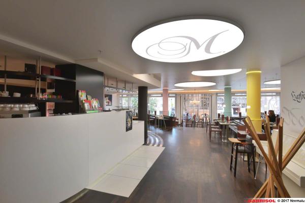Café Mozart, Mulhouse - plafond Barrisol Lumière